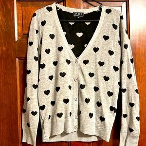 Women’s Cardigan with Heart Design